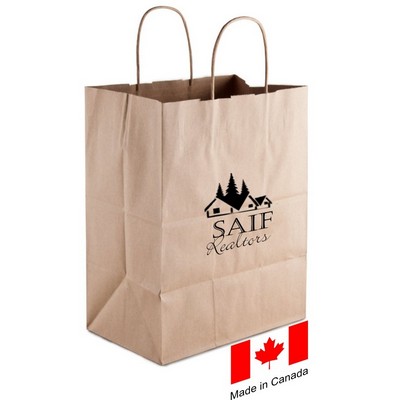Recycled Natural Kraft Paper Shopping Bag 1C1S (10"x5"x13")